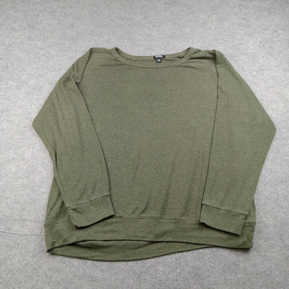 Buffalo David Bitton Sweater Mens 2XL Green Viscose Blend Crewneck Knit Pullover